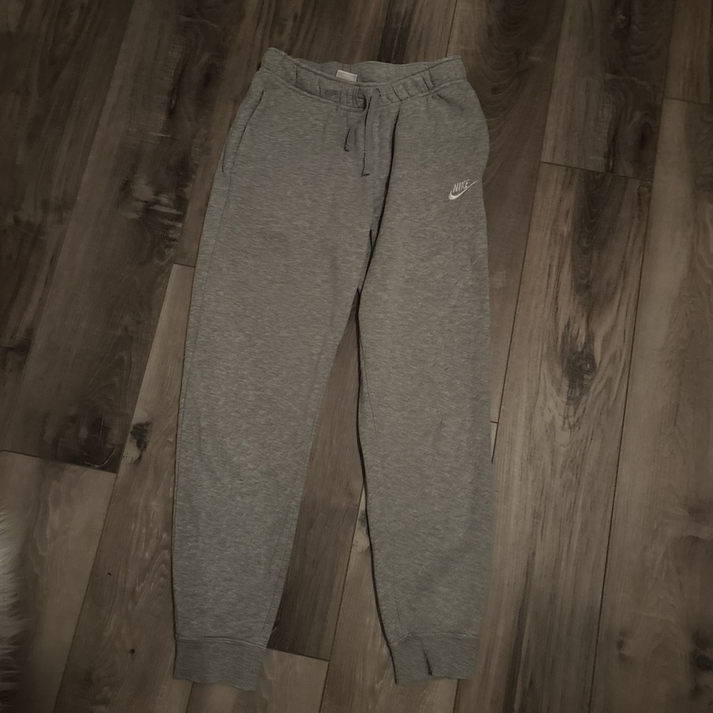 Nike Gray Sweatpants Tapered Joggers with Drawstring